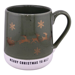 Peppermint Pine Green And Gold Christmas 14oz Mug